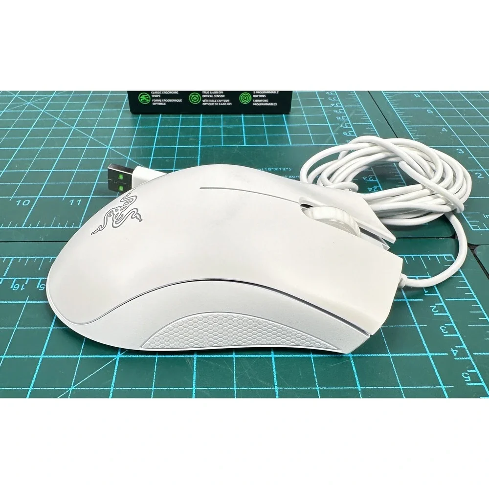 Razer DeathAdder Essential White Edition Wired Gaming Mouse 6400 DPI RZ01-0385